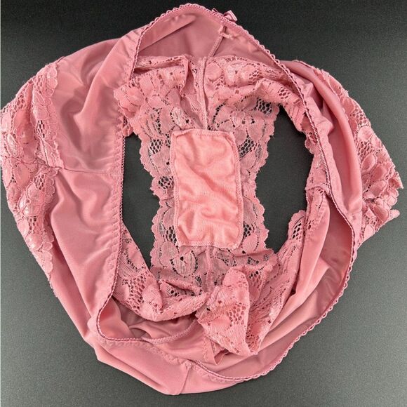 Barbra Lingerie Wm's Cheeky Panties Sz 5X New Cond Rose Color Nylon & Spandex - Picture 6 of 8